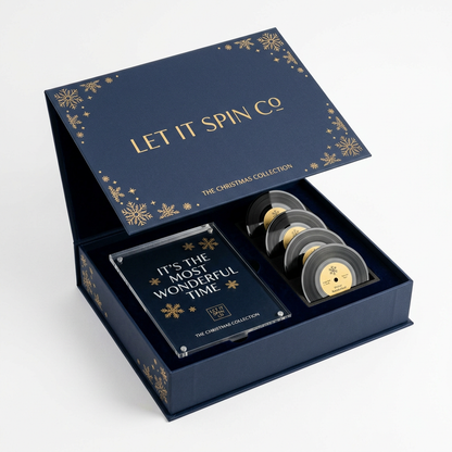 Let It Spin Co gift box with frame and discs inside